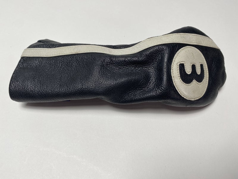 Stitch Black Leather 3 Wood Head Cover