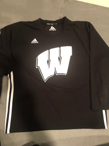 Black Wisconsin Adidas Jersey