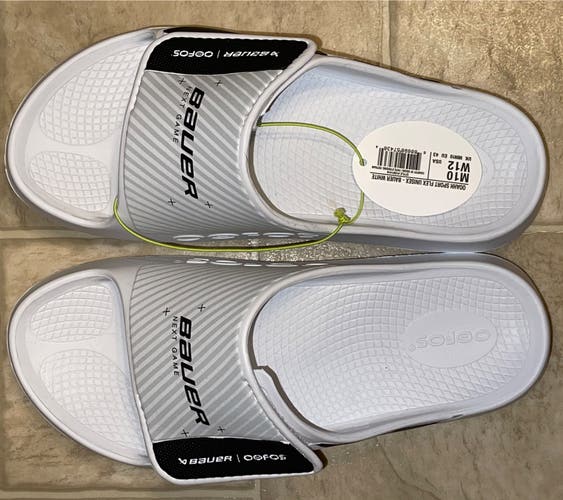 NEW!! BAUER/OOFOS MEN'S OOAHH SPORT FLEX SANDAL – WHITE