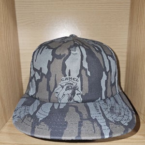 Vintage Joe Camel Camo Trebark Hunting Cigarette Promo Hat Cap Vtg Snapback