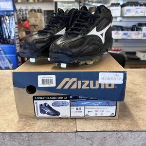 Black New Size 8.5 (Women's 9.5) Adult Men's Mizuno High Top Metal