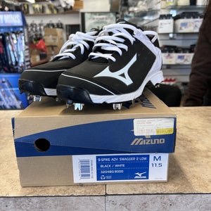 Black New Size 11.5 (Women's 12.5) Adult Men's Mizuno High Top Metal