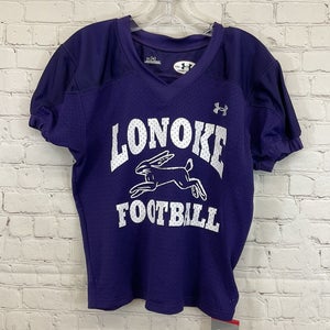Under Armour Boys Lonoke Jackrabbits XL Purple Mesh Football Practice Jersey NWT