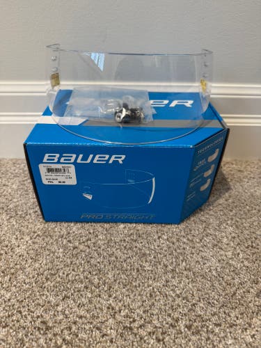 Used  Bauer Visor Pro Straight Visor Clear
