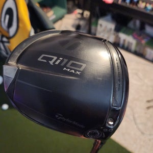 Used Men's 2024 "Designer Blackout" TaylorMade Qi10 Max Right Handed Driver Stiff Flex 9 Loft