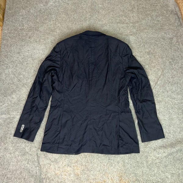 Hugo Boss Mens Blazer 44L Navy Sports Jacket Suit Wool Reda Super 110 Italy Top