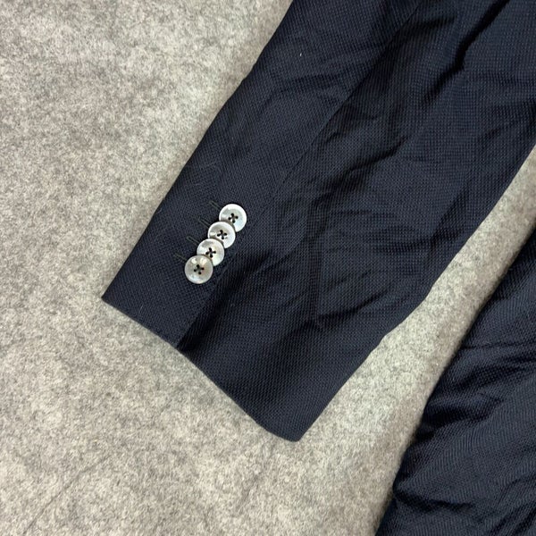 Hugo Boss Mens Blazer 44L Navy Sports Jacket Suit Wool Reda Super 110 Italy Top