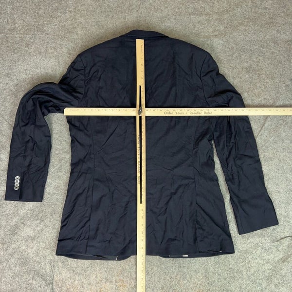 Hugo Boss Mens Blazer 44L Navy Sports Jacket Suit Wool Reda Super 110 Italy Top