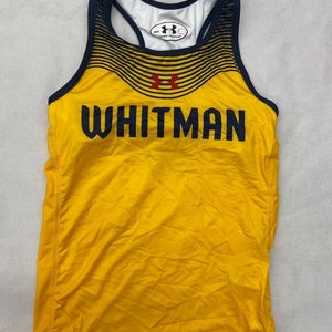 Under Armour Whitman College Running Singlet Women XS S M Yellow Track & Field