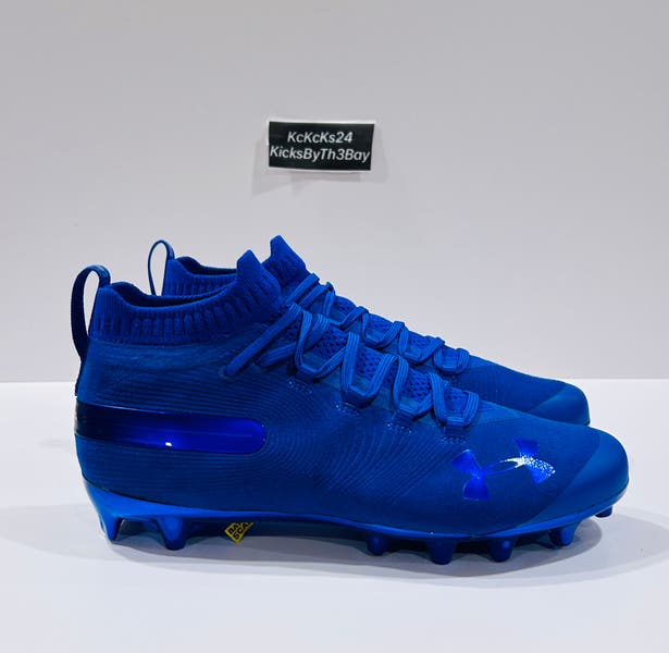 Under Armour Spotlight MC Suede Blue Football Cleats Size 9