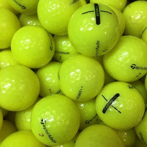 24 Near Mint AAAA Yellow TaylorMade Distance+ Used Golf Balls