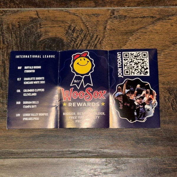 Worcester Red Sox 2024 MILB Minor Baseball Season Team Issued Pocket Schedule