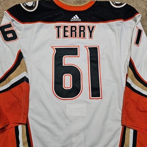 TROY TERRY 20'21 Anaheim Ducks Set 1 Photomatched Game Worn Hockey Jersey
