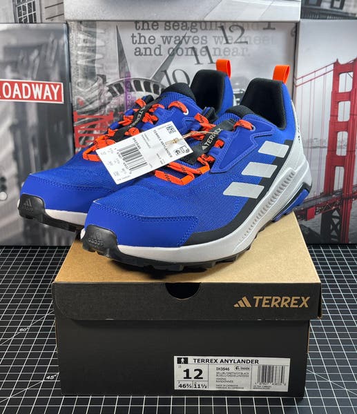 ADIDAS Terrex Anylander Men's Sz 12 Hiking Shoes Blue Grey Orange (IH3546)  NEW | SidelineSwap | Buy and Sell on SidelineSwap