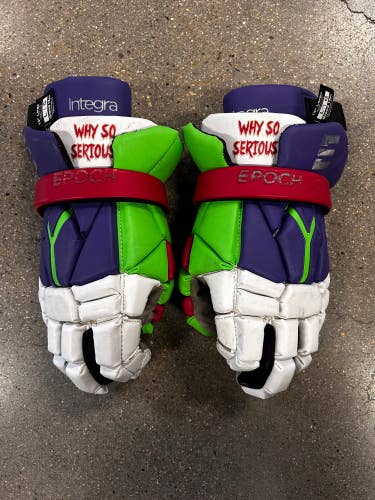 Custom “Why So Serious” Epoch Integra Lacrosse Gloves 13"