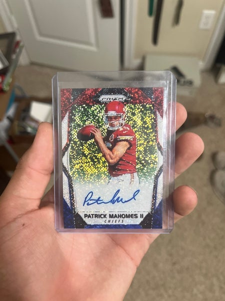 2017 Prizm Patrick, Mahomes rookie auto red, white and blue SSP