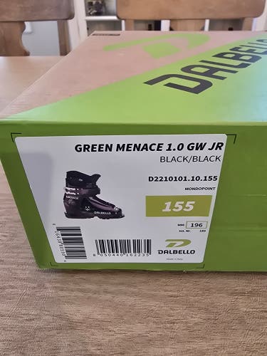 Used Kid's Dalbello Green Menace Ski Boots