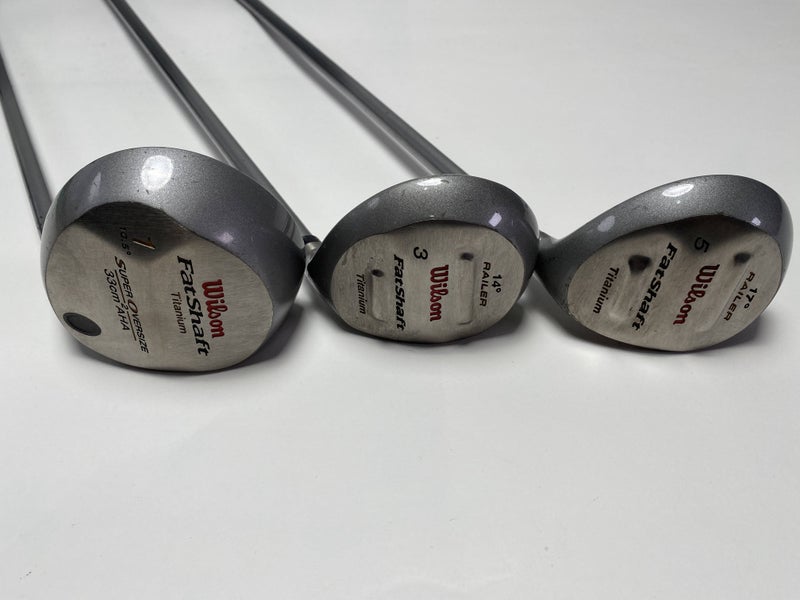 Wilson Fat Shaft Titanium Wood Set DR 3 5 | 10.5* 15* 18* FatShaft Regular RH