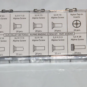 Alpine Binding Screw Kit Binding Screw set 200 piece 9 sizes kit