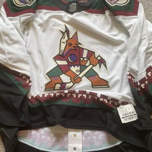 Arizona Coyotes adidas MiC Team Issued White Kachina Jersey 54 Away NWT Blank