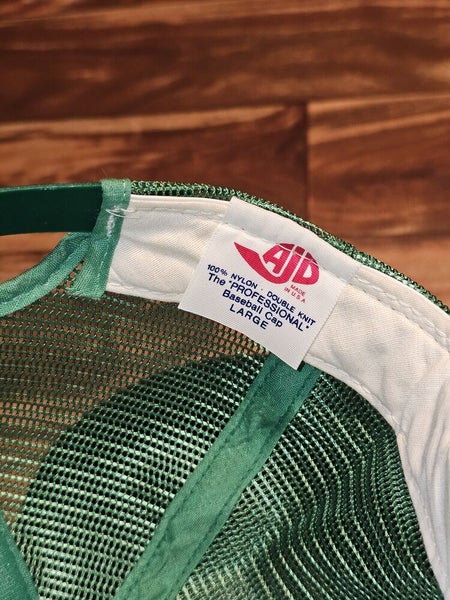 Vintage Milwaukee Bucks NBA Sports 1990s Lucky Stripe Mesh Trucker Hat Snapback