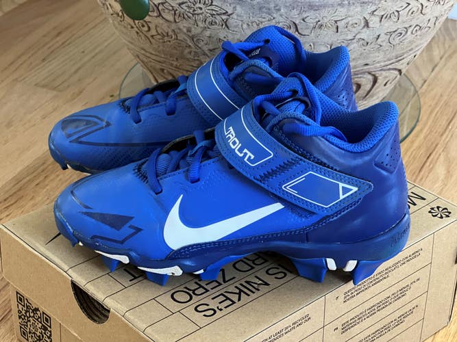 Blue Used Youth Kid's Nike High Top Molded Cleats