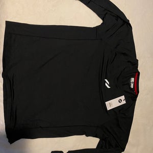 Xxl adult Unisex senior Compression training tee long sleeve black