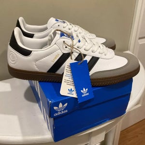 Women’s Size 5 Men’s Size 4 (UK 3.5) White Gum Samba Originals Vegan New With Box