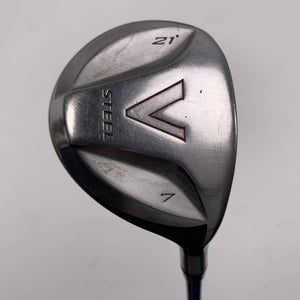TaylorMade V Steel 7 Fairway Wood 21* Grafalloy Blue Regular Graphite Mens RH