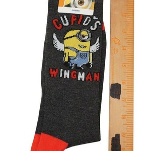 Despicable Me - Cupid's Wingman Minion - Unisex Adult Crew Fashion Socks