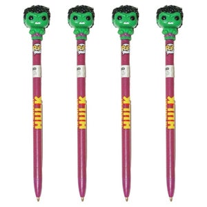 4 Pc Lot - No Caps - Vintage Funko Hulk Writing Ink Pen - Marvel Comics 2015