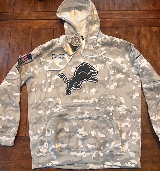 Detroit Lions 2024 Salute to Service  Hoodie Adult  XL SEE MEASUREMENTS.