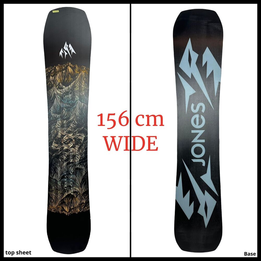 Jones Moutain Twin 板のみ156cm Jones Mountain Twin Men's Freestyle Snowboard, 156cm Wide