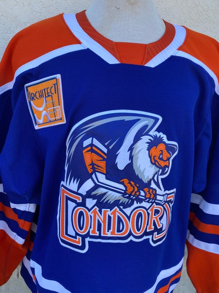 CCM Pro Stock Bakersfield Condors Game Jersey Royal Blue ADAMS-MOISAN 6569