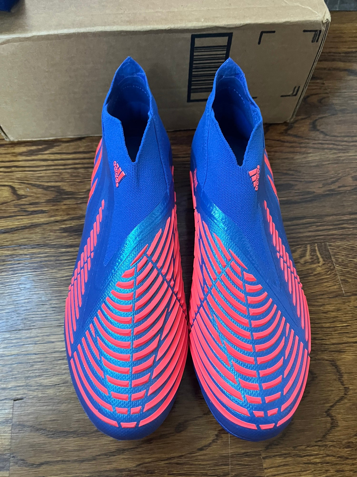 Adidas Predator Edge+ FG Mens Soccer Cleats Hi-Res Blue/Turbo Size 8.5 W/bag adidas Predator Edge + AG Sapphire Edge - Hi-Res Blue/Turbo main image 3