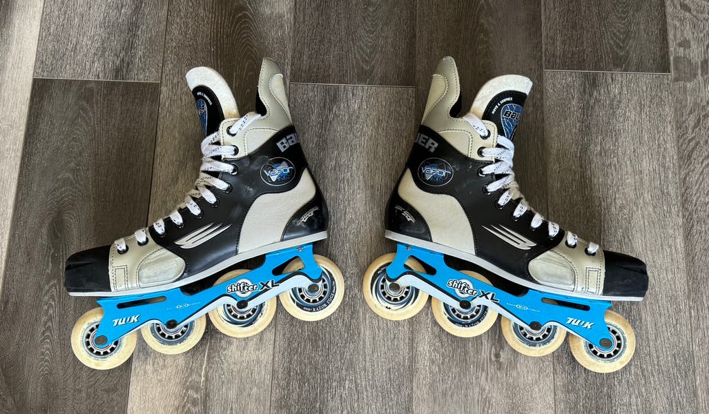Porte-lames Bauer Vapor Shifter XL TUUK Pour Patins Inline - Taille 7, Argent/Noir/Bleu (Occasion)