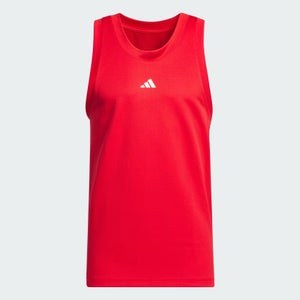 Adidas Tank Top Men Medium Scarlet Legends Loose Fit Round Neck Basketball LW323