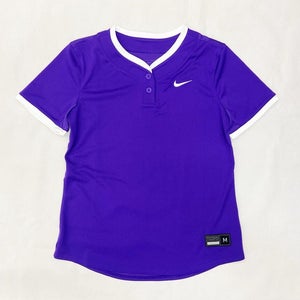 Nike Stock Team Vapor Select2 2-Button Softball Jersey Women's M Purple DX8849