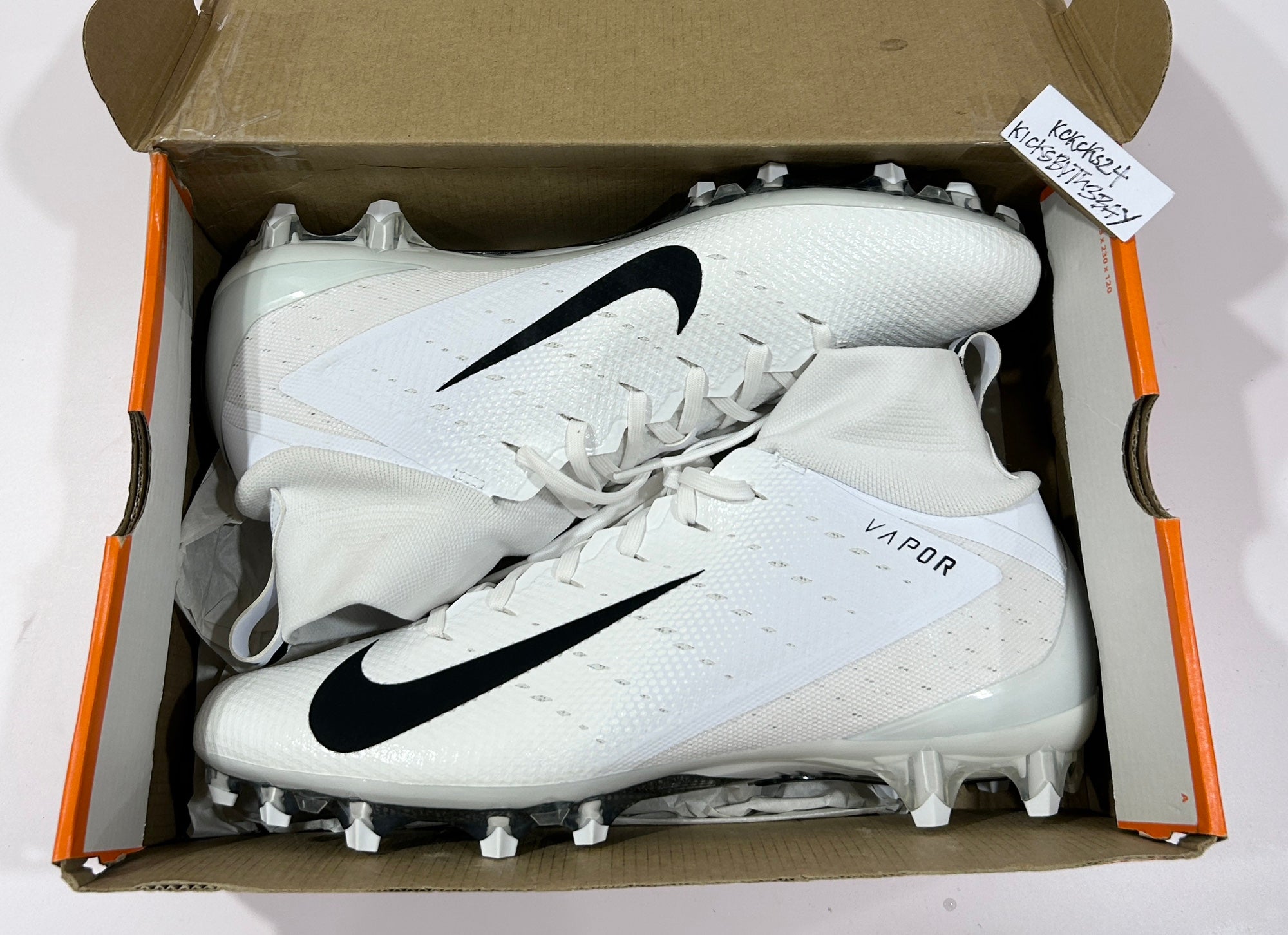 size 13 white football cleats