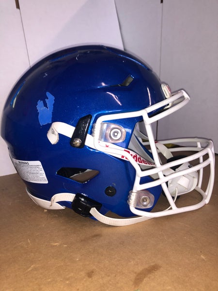 USED RIDDELL FLEX ADULT HELMET - MEDIUM - ROYAL BLUE METALLIC