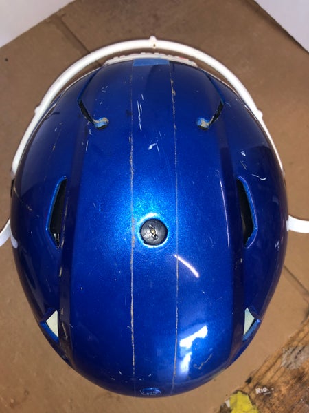 USED RIDDELL FLEX ADULT HELMET - MEDIUM - ROYAL BLUE METALLIC