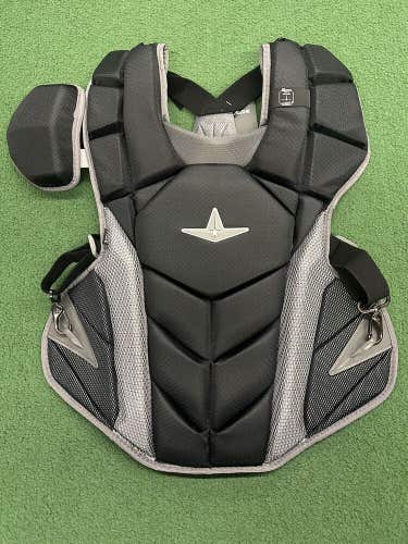 All Star MVP Pro Series Adult 16+ Catchers Gear Legs & Chest - Black Grey