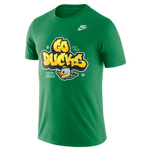 NWT men's Large Nike oregon go ducks inspired team issue logo t-shirt/tee triblend FTBL mascot
