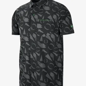 NWT men small Nike SB Oregon Ducks College Button Up Woven Polo Shirt DZ5056-010