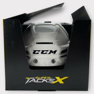 Pro Stock New Medium White CCM Super Tacks Helmet