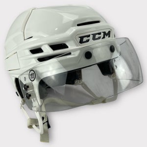 Pro Stock Used Small White CCM Super Tacks Helmet