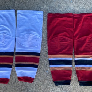 2 sets of CCM Edge Pro Stock Hockey Shin Pad Socks Arizona Coyotes 9549