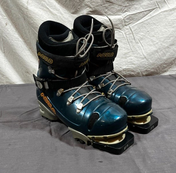 NOS Asolo Telebreeze 3-Pin 75mm Telemark Ski Boots MDP 27.5 US Men's 9.5 NEW