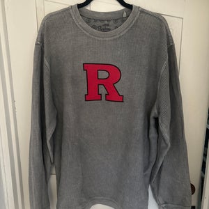 Women’s Oversized Distressed Rutgers University Long Sleeve