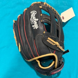 Black Used Rawlings Highlight Series Right Hand Throw Infield Baseball Glove 11.5"